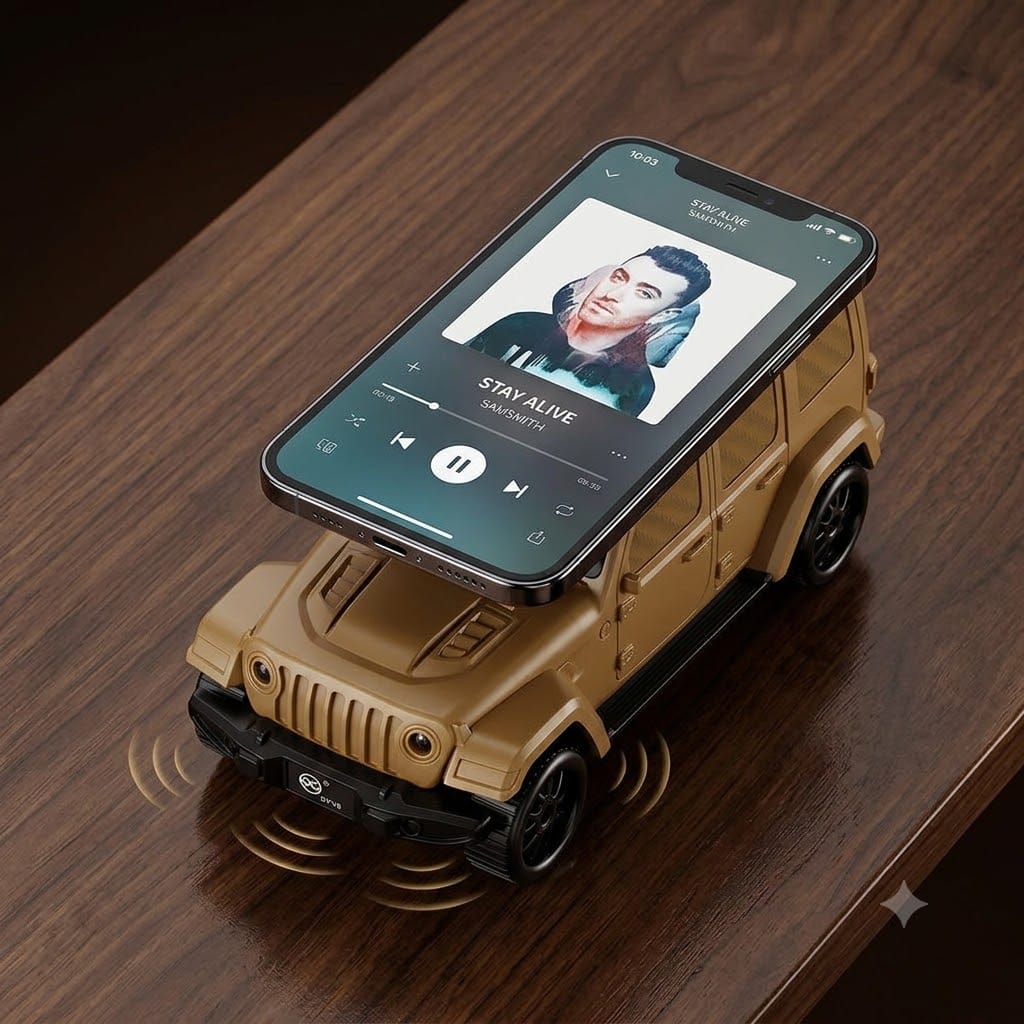 Jeep Shape Rugged Off-Road SUV Portable Wireless Speaker –