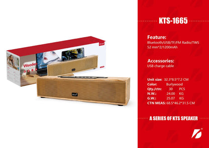 KTS 1665 Wooden Sound Bar Premium Quality Super Bass Sound